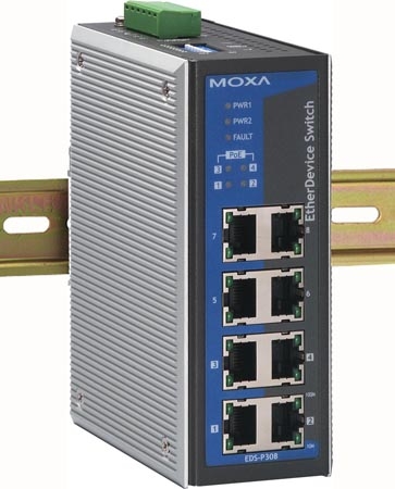 青島 MOXA EDS-P308-SS-SC 代理 以太網交換機
