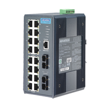 研華EKI-7556MI 16+2 SC型光纖寬溫網管型工業以太網交換機