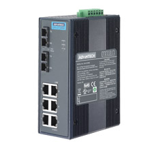 研華EKI-2728MI 6G+2G多模寬溫非網管型工業以太網交換機