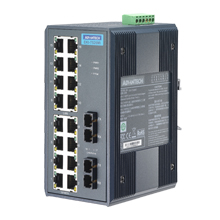 研華EKI-7526MI 16+2 SC型光纖非網管型寬溫工業以太網交換機