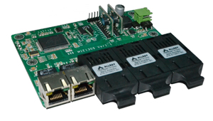 Mexon兆越 MIE-1305  3光2電工業以太網光纖交換機