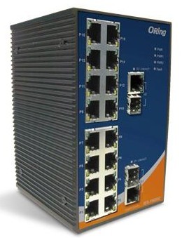  工業級導軌式快速以太網交換機--IES-1162GC