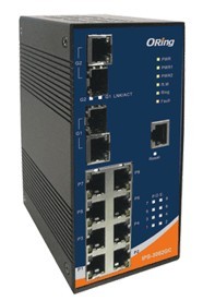  工業級導軌式快速PoE以太網交換機--IPS-3082GC