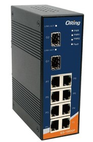  工業級導軌式快速以太網交換機--IES-1082GP