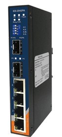  工業級導軌式快速以太網交換機--IES-2042PA 