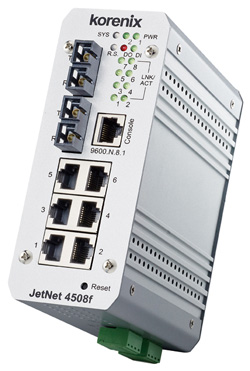 工業(yè)以太網(wǎng)交換機Korenix銷售JetNet 4508f-s價格