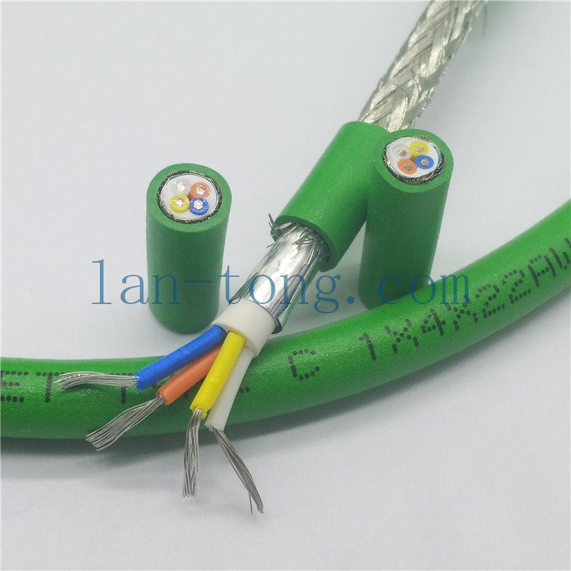 4芯綠色PROFINET cable工業(yè)以太網(wǎng)總線電纜