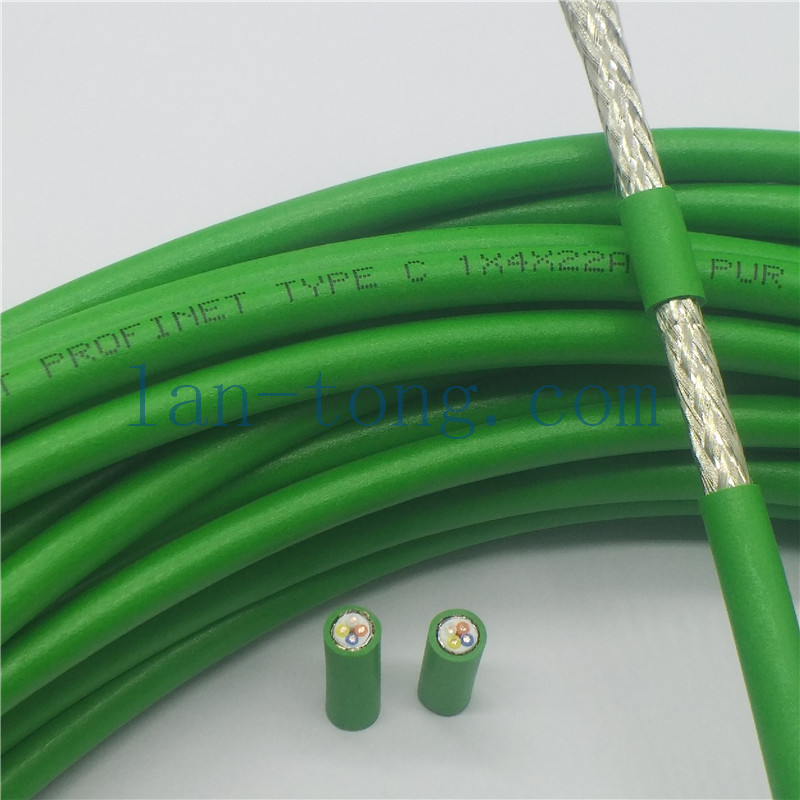 超五類高柔性工業(yè)以太網(wǎng)電纜Cat5e PROFINET類型 C 2x2xAWG22/19
