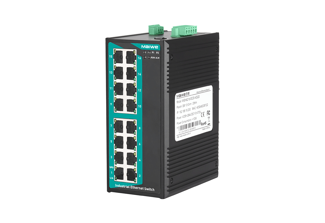邁威通信MISCOM6216 16口二層百兆網管型卡軌式工業以太網交換機
