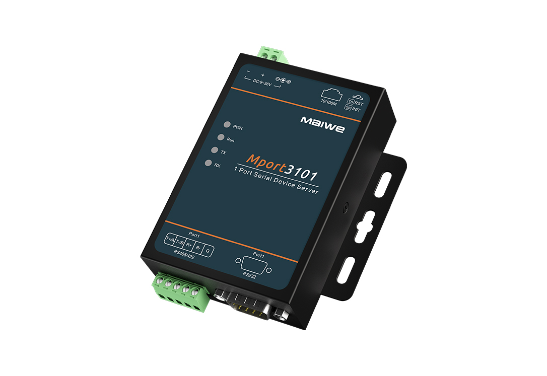 邁威通信Mport3101 1路RS232/485/422壁掛式以太網串口服務器